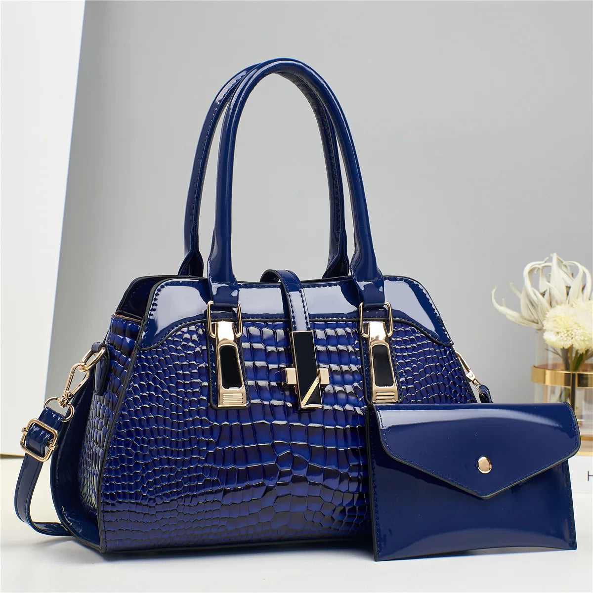 CROCO GLAM HANDBAG