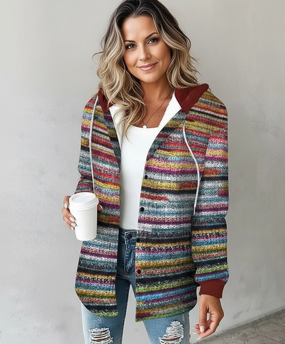 HIGHLAND PLAID HOODED COAT